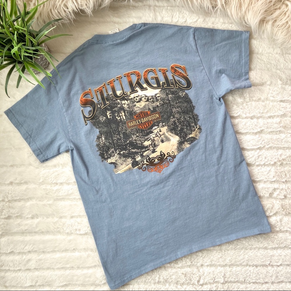 Harley-Davidson Sturgis Baby Blue T-Shirt - Picture 3 of 8